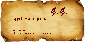 Györe Gyula névjegykártya