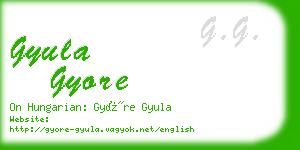 gyula gyore business card